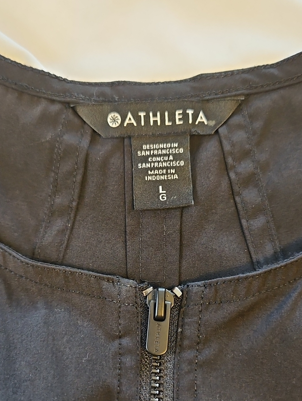 Athleta Flex Jumpsuit Sleeveless Front Zip - LARGE- NWOT - Picture 2 of 10